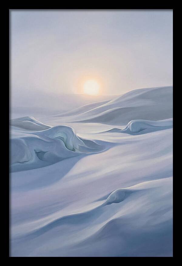 Winter Sun Over Snowy Landscape