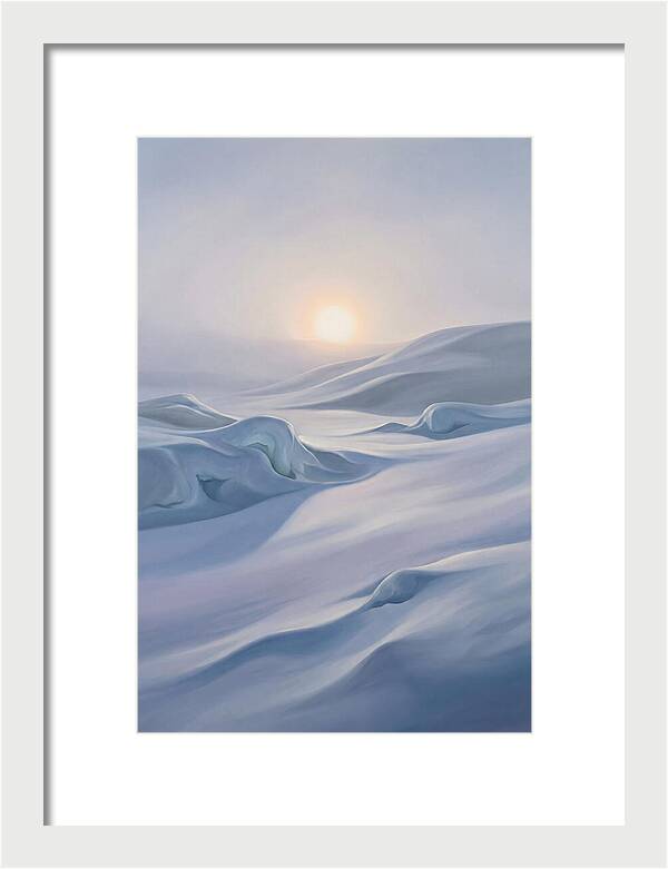 Winter Sun Over Snowy Landscape