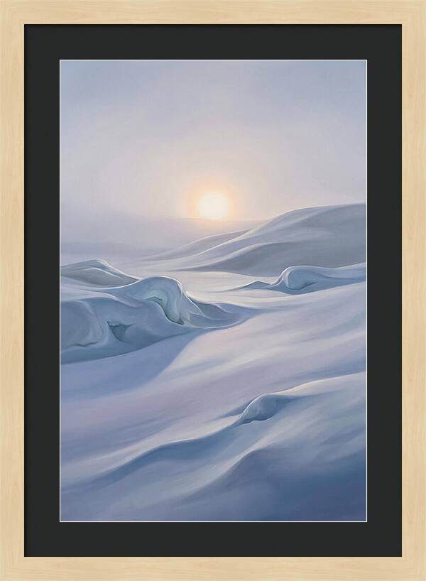 Winter Sun Over Snowy Landscape