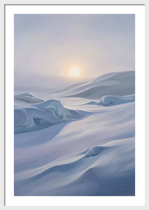 Winter Sun Over Snowy Landscape