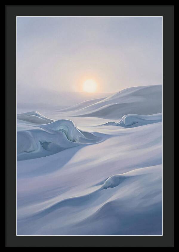Winter Sun Over Snowy Landscape