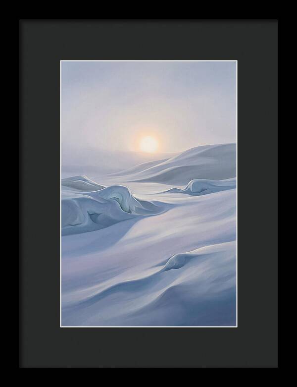 Winter Sun Over Snowy Landscape