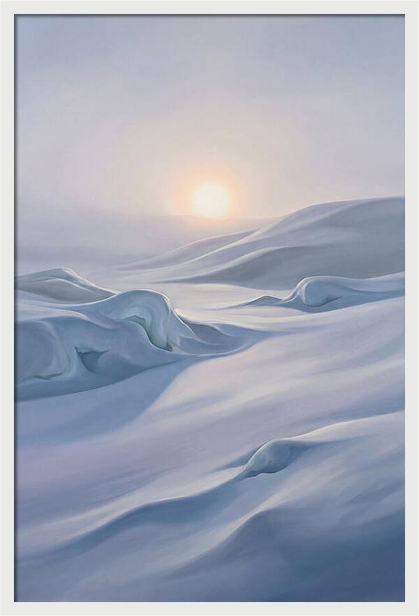 Winter Sun Over Snowy Landscape