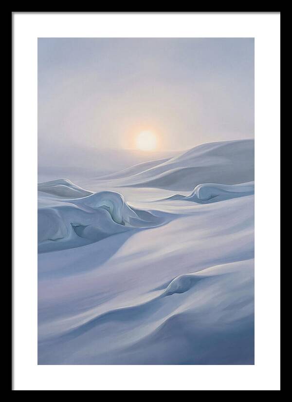 Winter Sun Over Snowy Landscape