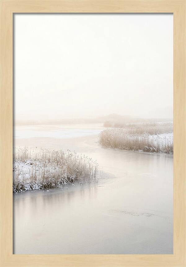 Winter Sunrise Over Frozen Water