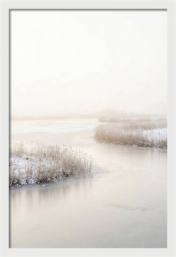 Winter Sunrise Over Frozen Water