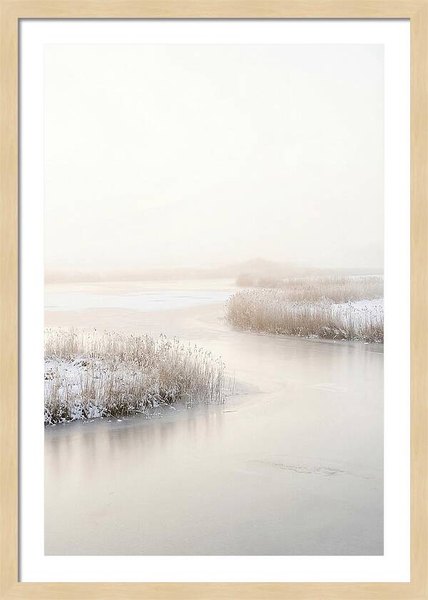 Winter Sunrise Over Frozen Water