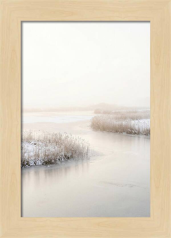 Winter Sunrise Over Frozen Water