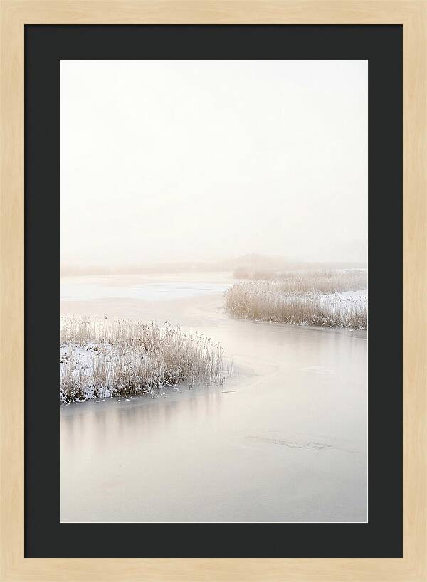Winter Sunrise Over Frozen Water