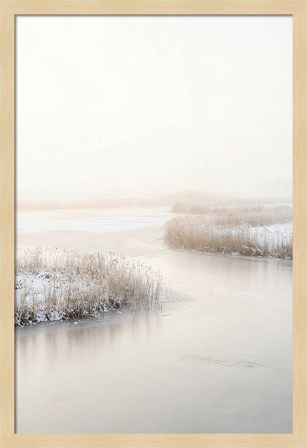 Winter Sunrise Over Frozen Water