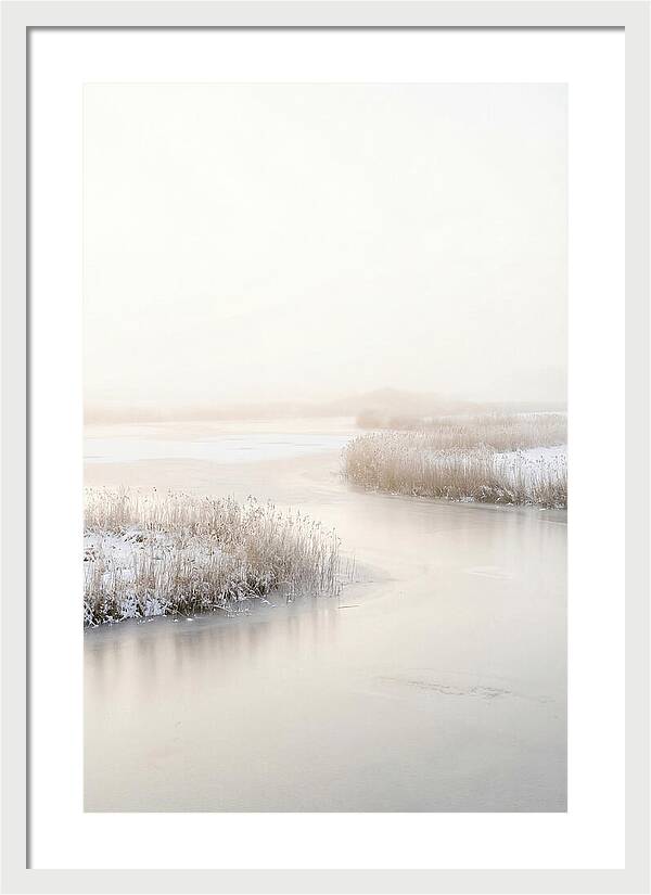 Winter Sunrise Over Frozen Water