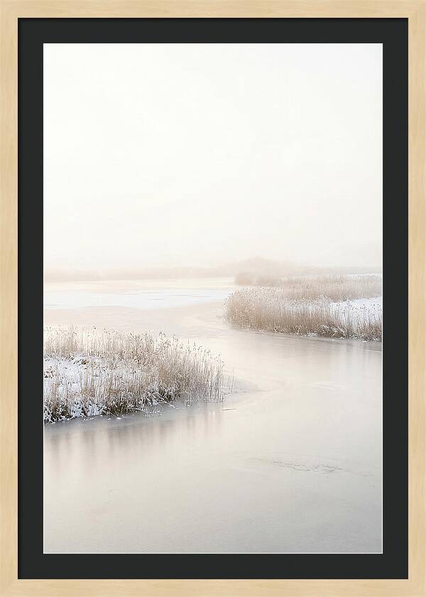 Winter Sunrise Over Frozen Water