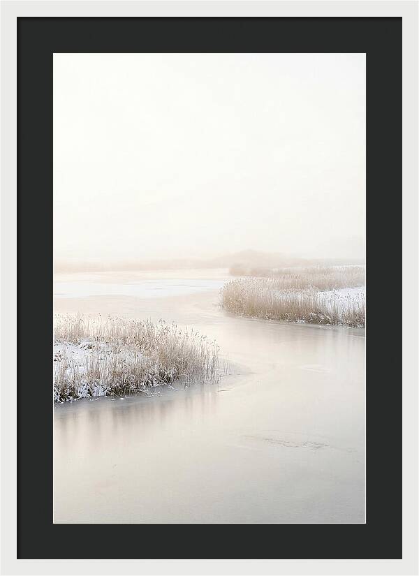 Winter Sunrise Over Frozen Water