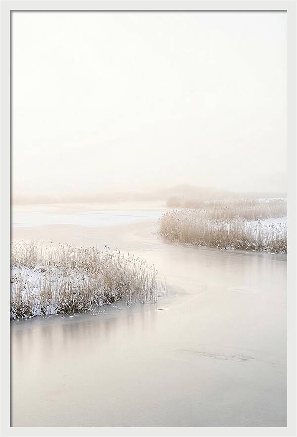 Winter Sunrise Over Frozen Water