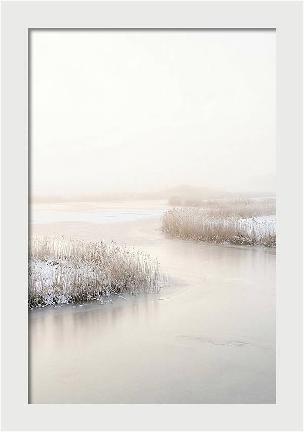 Winter Sunrise Over Frozen Water