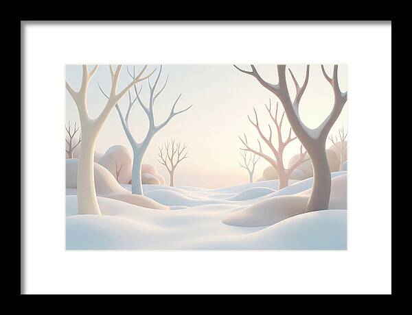 Winter Sunrise Over Snowy Field