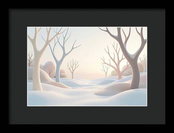 Winter Sunrise Over Snowy Field