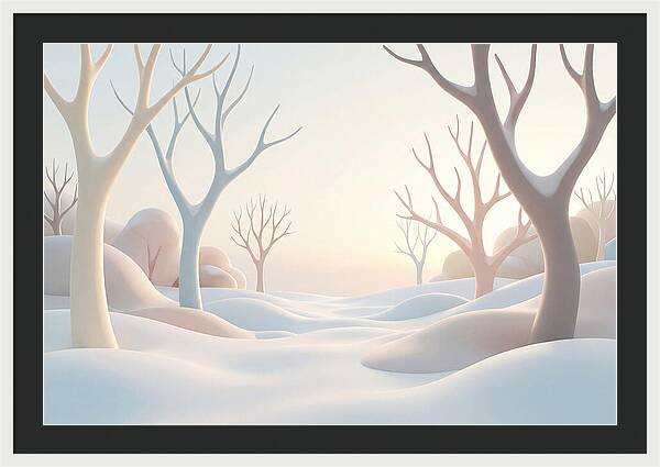 Winter Sunrise Over Snowy Field