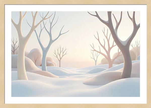 Winter Sunrise Over Snowy Field