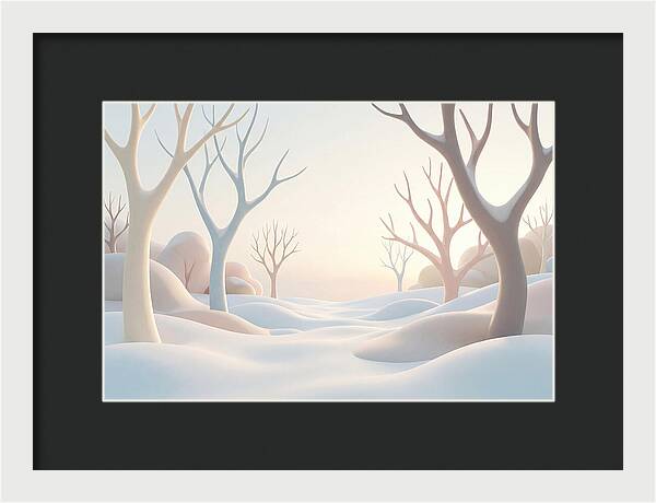 Winter Sunrise Over Snowy Field
