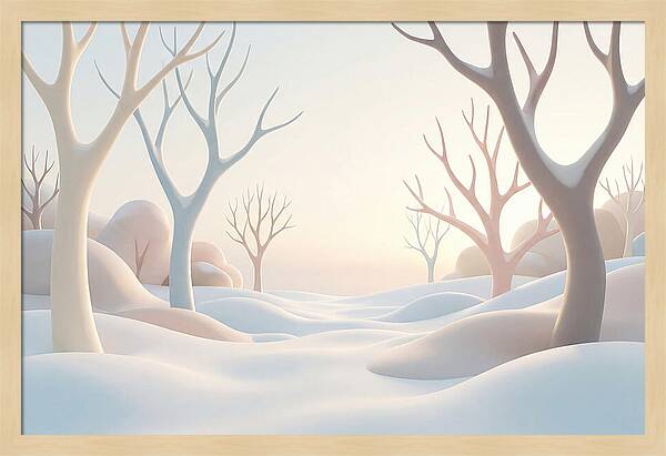 Winter Sunrise Over Snowy Field