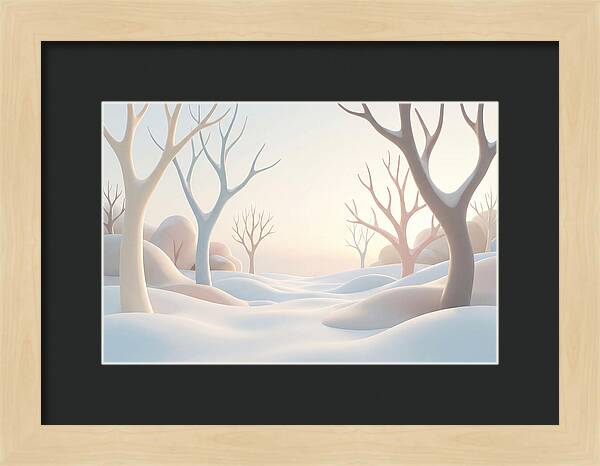 Winter Sunrise Over Snowy Field