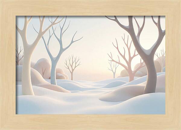 Winter Sunrise Over Snowy Field