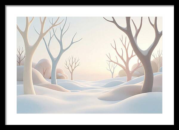 Winter Sunrise Over Snowy Field