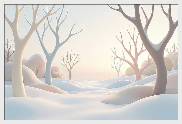 Winter Sunrise Over Snowy Field