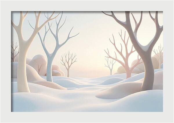 Winter Sunrise Over Snowy Field