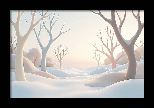 Winter Sunrise Over Snowy Field