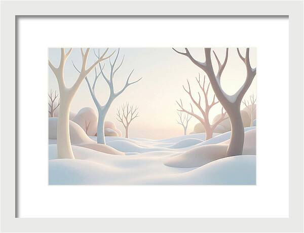 Winter Sunrise Over Snowy Field