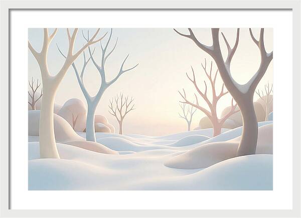 Winter Sunrise Over Snowy Field