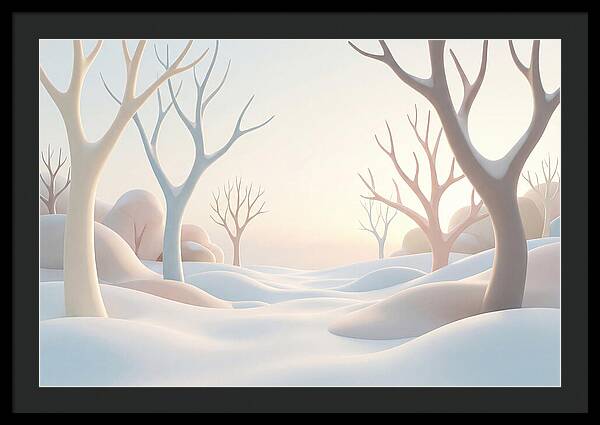 Winter Sunrise Over Snowy Field