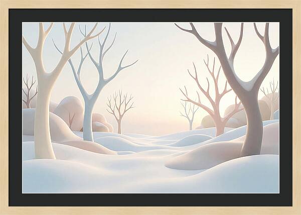 Winter Sunrise Over Snowy Field