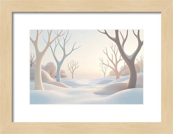 Winter Sunrise Over Snowy Field