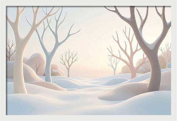 Winter Sunrise Over Snowy Field