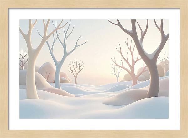 Winter Sunrise Over Snowy Field