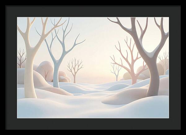 Winter Sunrise Over Snowy Field