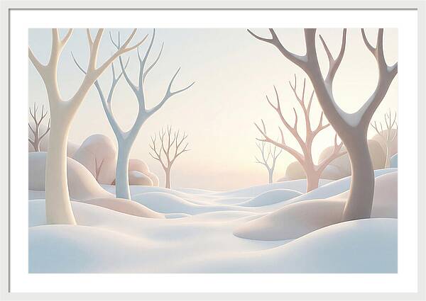 Winter Sunrise Over Snowy Field