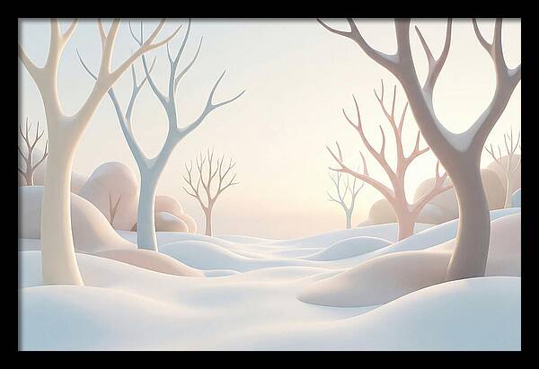 Winter Sunrise Over Snowy Field