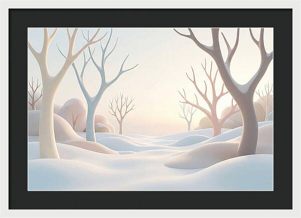 Winter Sunrise Over Snowy Field