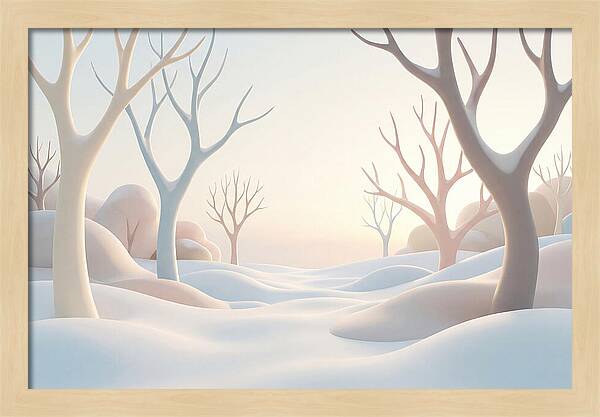 Winter Sunrise Over Snowy Field