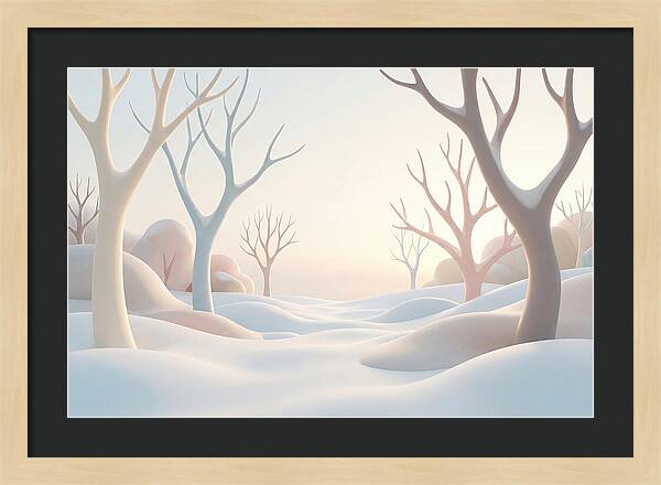 Winter Sunrise Over Snowy Field