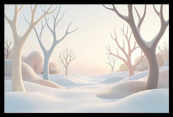 Winter Sunrise Over Snowy Field