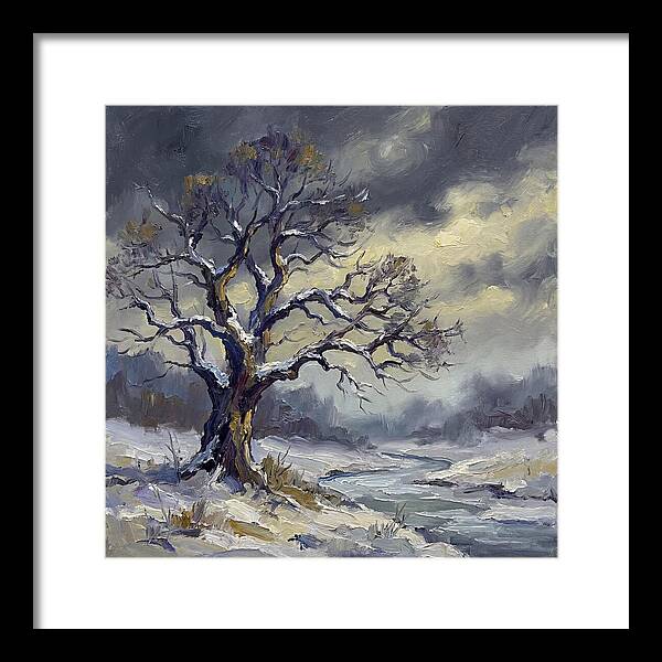 Winter Tree In A Snowy Landscape