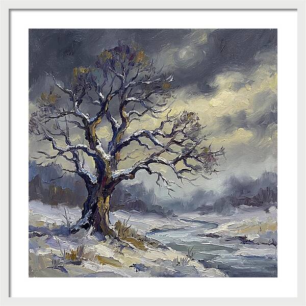 Winter Tree In A Snowy Landscape