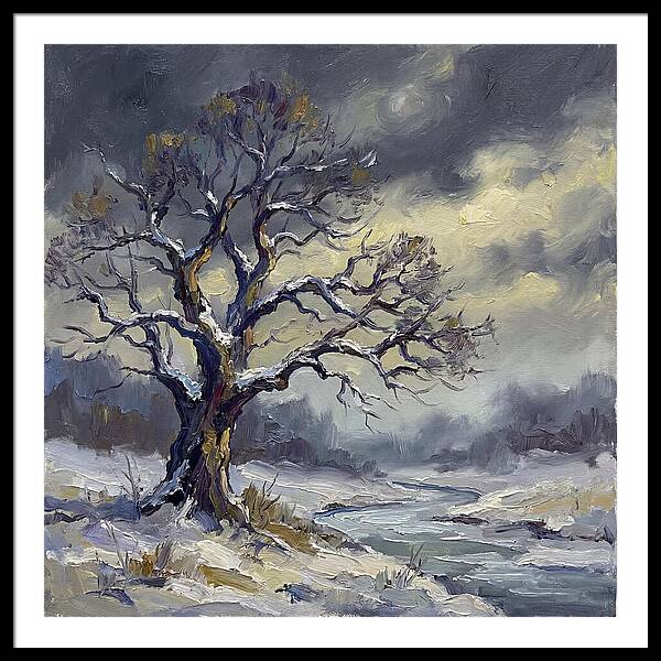 Winter Tree In A Snowy Landscape