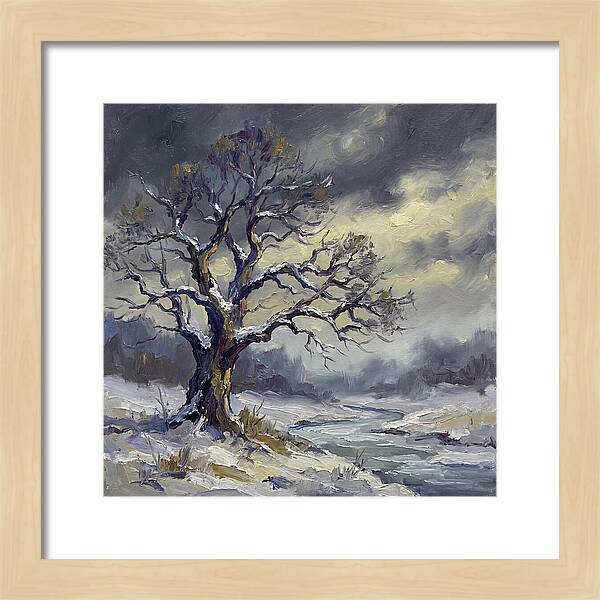 Winter Tree In A Snowy Landscape