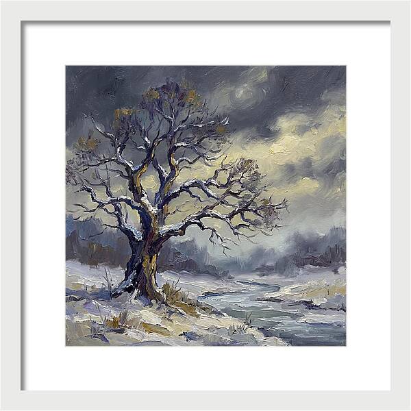 Winter Tree In A Snowy Landscape